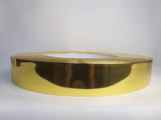 Hand Bending Aluminum Trim Cap For Channel Letter Brushed Mirror Gold Channel Letter Trim Cap
