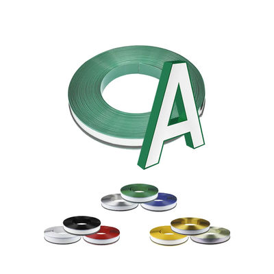 0.5mm 0.6mm Channelume Aluminum Trim Cap For Channel Letter Green